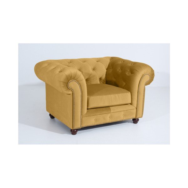 Žlté kreslo Max Winzer Orleans Velvet-image-4