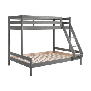 Sivá poschodová detská posteľ 140x200/90x200 cm Pino - Vipack