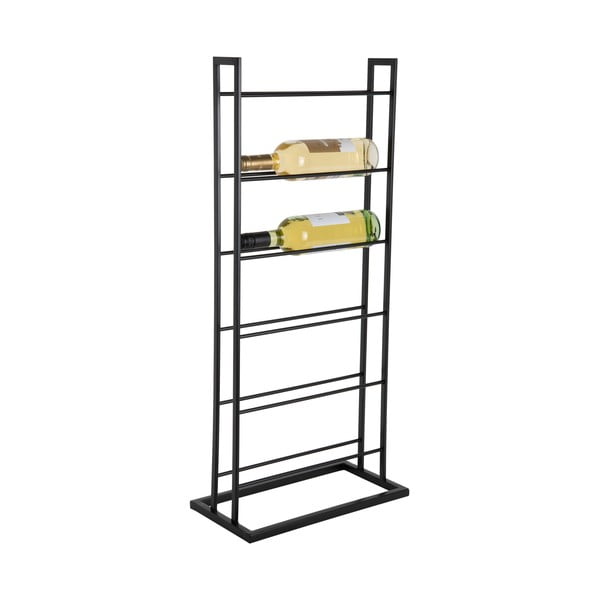 Čierny kovový regál na víno počet fliaš 5 38x84,5x20 cm Single Floor – PT LIVING-image-3