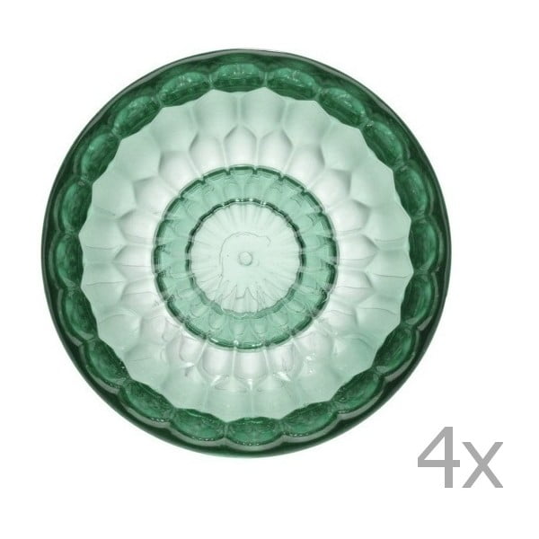 Sada 4 zelených transparentných vešiačikov Kartell Jellies, Ø 9,5 cm