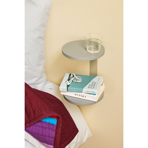 Sivý závesný nočný stolík Oto – Hübsch-image-3