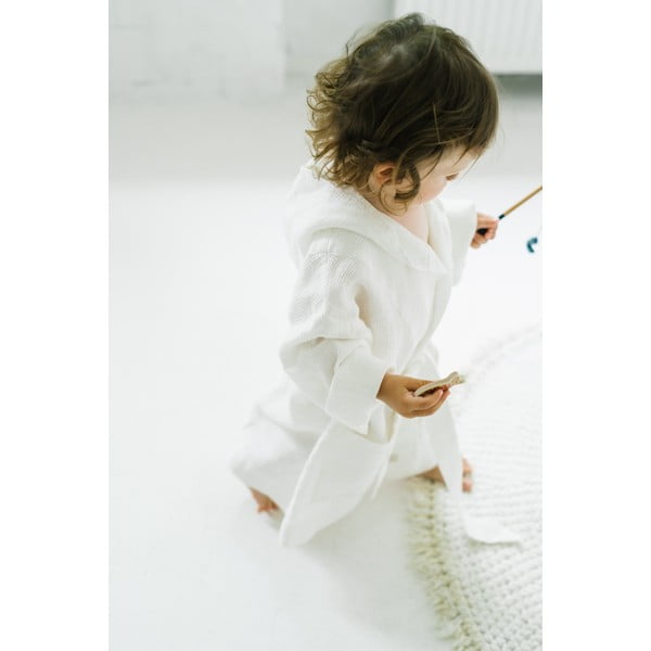 Detský biely ľanový župan Linen Tales Nature, vel. 122 - 128-image-3
