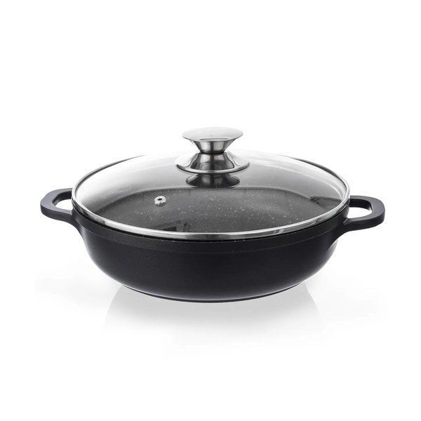 Kastról s nepriľnavým povrchom Pfluon Granit so sklenenou pokrievkou Orion Grande, ⌀ 28 cm