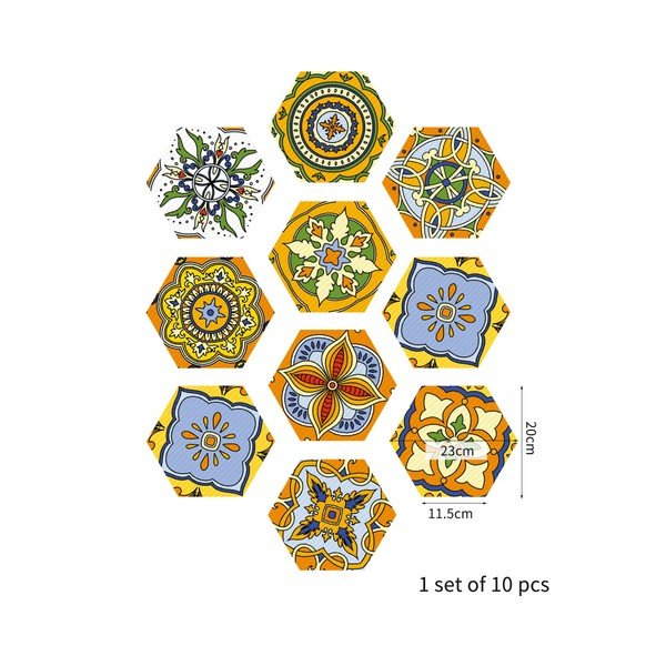 Sada 10 samolepiek Walplus Light Hexagon-image-2