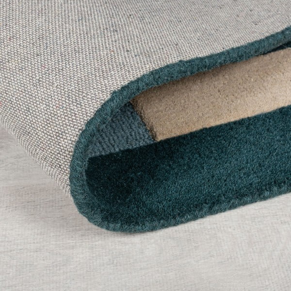 Tmavozelený ručne tkaný vlnený koberec 120x180 cm Labyrinth Shaped – Flair Rugs-image-3