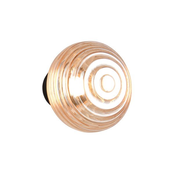 Jantárové sklenené LED nástenné svietidlo na USB ø 15,5 cm Earl – Reality-image-2