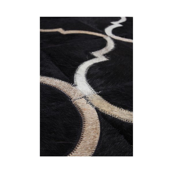Čierny kožený koberec Eclipse,120x170cm-image-3
