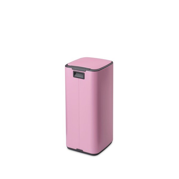 Ružový pedálový oceľový odpadkový kôš 30 l Bo – Brabantia-image-4