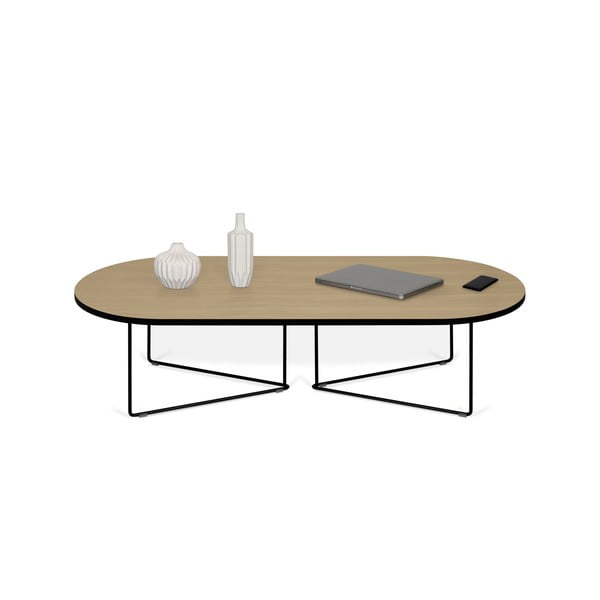 Konferenčný stolík s dubovou dyhou TemaHome Oval-image-3