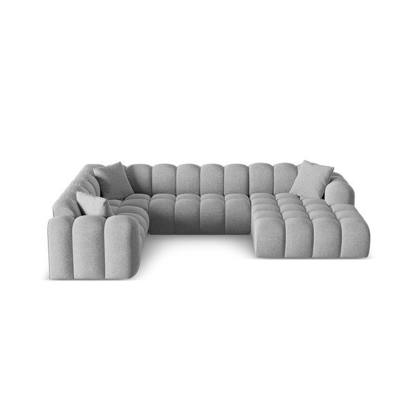 Svetlosivá ženilková rohová pohovka (ľavý roh/do tvaru "U") Treno – Cosmopolitan Design