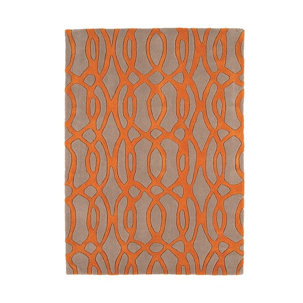 Vlnený koberec Wire Orange 120x170 cm