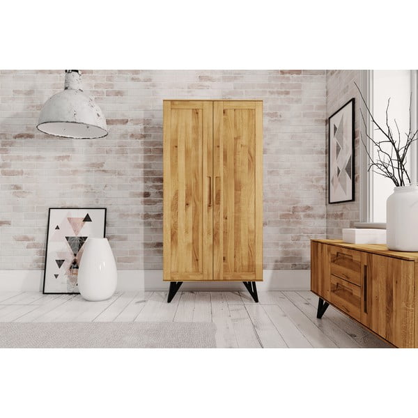 Šatníková skriňa z dubového dreva 91x185 cm Golo - The Beds-image-1