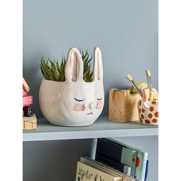 Kameninový ručne maľovaný obal na kvetináč ø 15 cm Villja – Bloomingville Mini-image-1