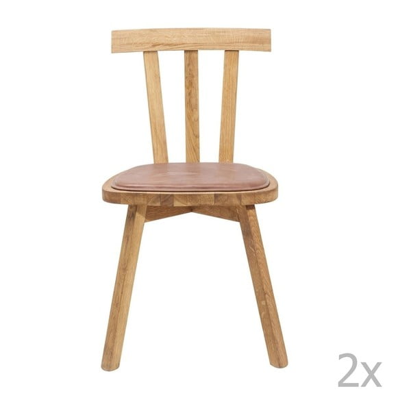 Sada 2 stoličiek z dubového dreva Kare Design Hans