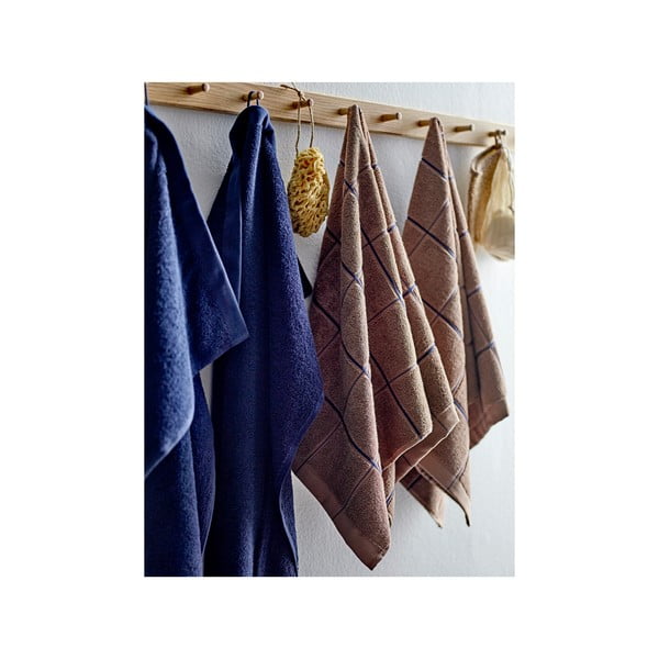 Tmavomodrý froté bavlnený uterák 50x100 cm Comfort – Södahl-image-3