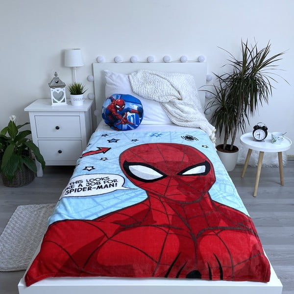 Červeno-modrá detská deka z mikroplyšu 100x150 cm Spiderman – Jerry Fabrics-image-2