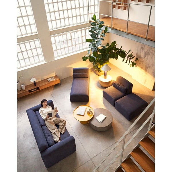 Tmavomodrý modul pohovky Neom – Kave Home-image-1