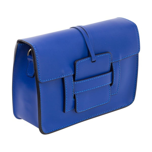 Modrá kabelka z pravej kože Andrea Cardone Paolo