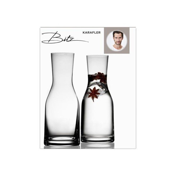 Sada 2 karáf na vodu z krištáľového skla Bitz Fluidum, 300 ml-image-2