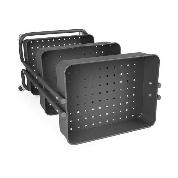 Čierny kovový pojazdný regál 43x35 cm Grena – Compactor-image-4