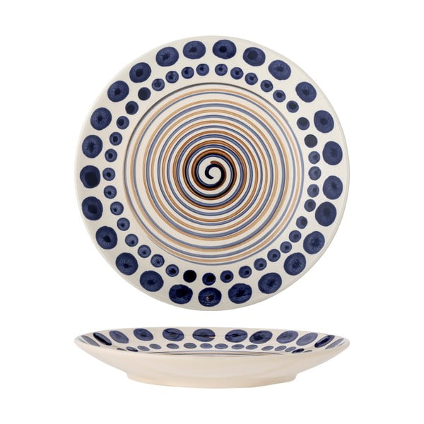 Bielo–tmavomodrý tanier z kameniny ø 27 cm Shama – Bloomingville-image-2