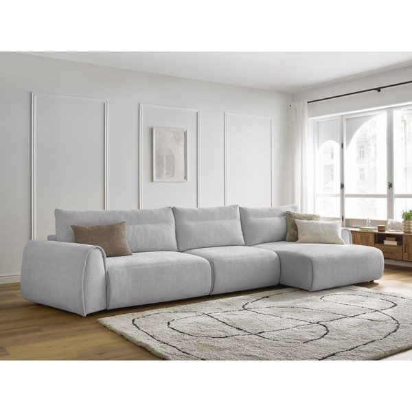 Svetlosivá rohová pohovka Aden – Bobochic Paris-image-1