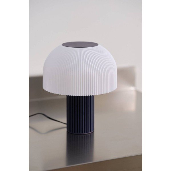 Biela/modrá plastová stolová lampa (výška  29 cm) Maya – Jotex-image-2