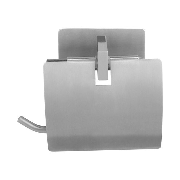 V matne striebornej farbe samodržiaci držiak na toaletný papier z nehrdzavejúcej ocele Genova – Wenko-image-3