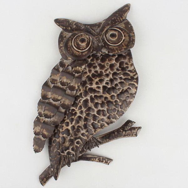 Nástenná kovová dekorácia Dakls Owl