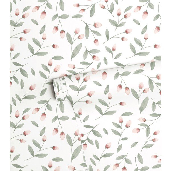 Detská tapeta z netkanej textílie 10 m x 50 cm Flower Buds – Lilipinso-image-2