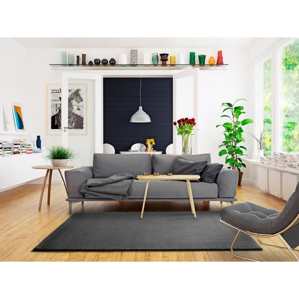 Tmavosivý koberec Universal Berna Liso, 190 x 290 cm-image-1