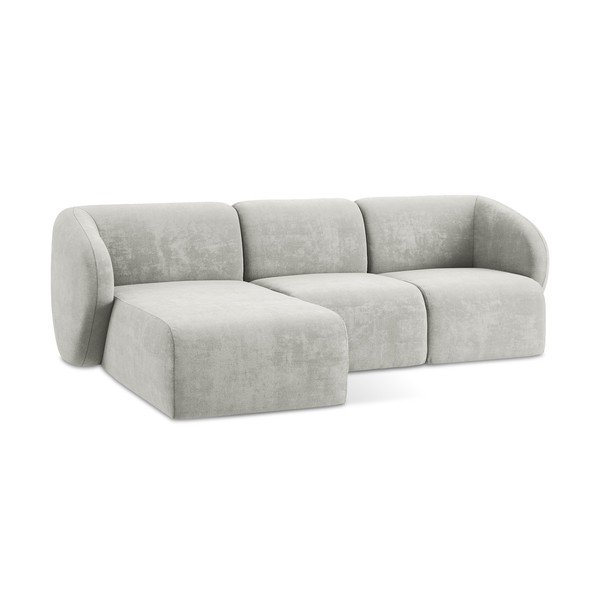 Svetlosivá ženilková rohová pohovka (ľavý roh/s leňoškou) Lani – Makamii-image-4