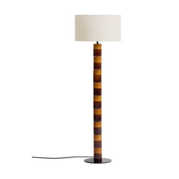 Stojacia lampa s textilným tienidlom (výška  146 cm) Mavran – Kave Home