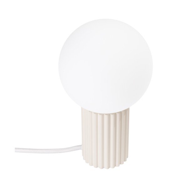 Krémová stolová lampa so skleneným tienidlom (výška  19 cm) Orbital – Sollux