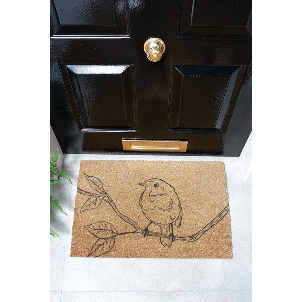 Rohožka z kokosového vlákna 40x60 cm Pencil Robin – Artsy Doormats-image-4