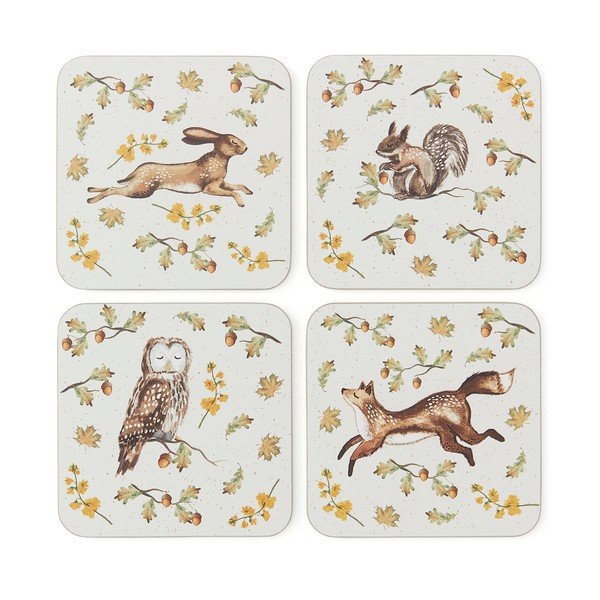 Taupe korkové tácky v súprave 4 ks Forest Fable – Cooksmart ®