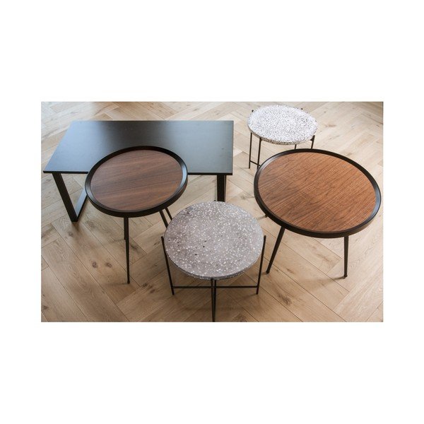 Sivý odkladací stolík Leitmotiv Terrazzo-image-3