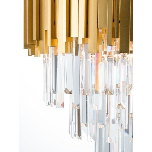 Kovové závesné svietidlo v zlatej farbe s krištáľovým tienidlom ø 40 cm Grane – Nova Luce-image-3