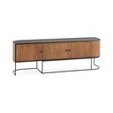 TV stolík z mangového dreva v prírodnej farbe 160x55x40 cm Curve – MOME