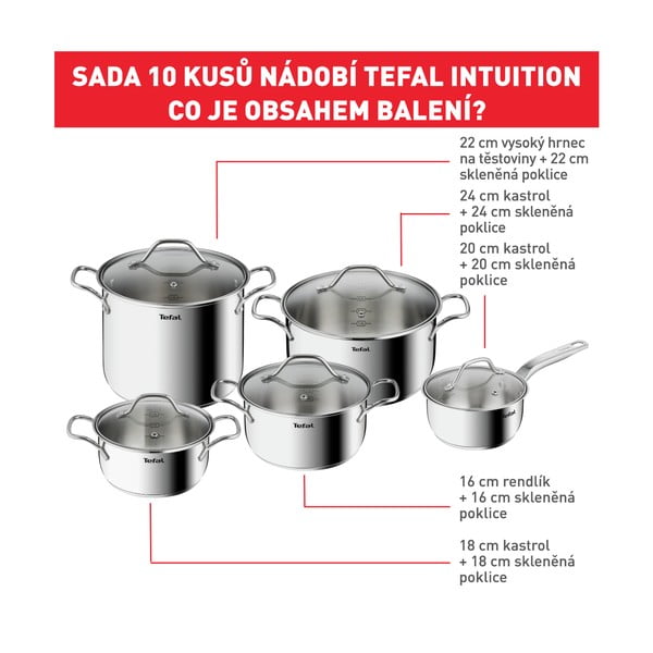 Antikoro súprava riadu 10 ks Intuition - Tefal-image-2