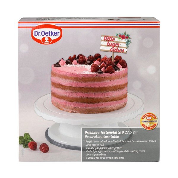 Biely otočný podnos Dr. Oetker Sweet, ø 27,5 cm-image-2