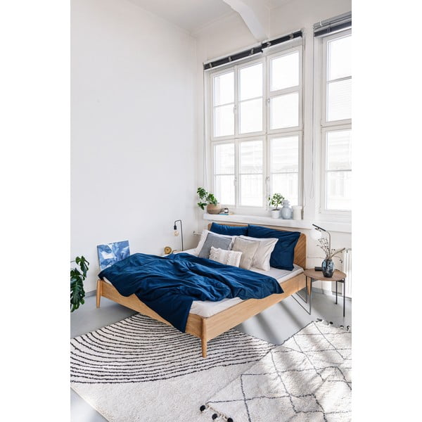 Tmavomodré bavlnené obliečky na dvojlôžko Bonami Selection, 200 x 200 cm-image-4