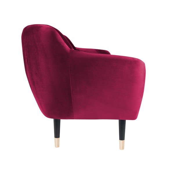 Ružová pohovka s čiernymi nohami Mazzini Sofas Benito, 188 cm-image-3