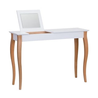 Biely toaletný stolík so zrkadlom Ragaba Dressing Table, dĺžka 105 cm