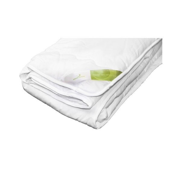 Biely paplón s bambusovou výplňou Green Future Nature, 140 × 200 cm-image-1