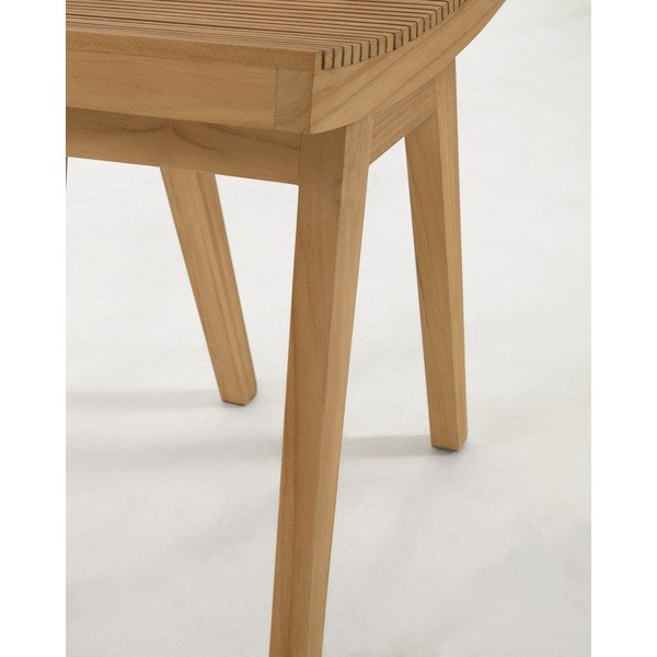 Stolička z teakového dreva v prírodnej farbe Vicentina – Kave Home-image-3