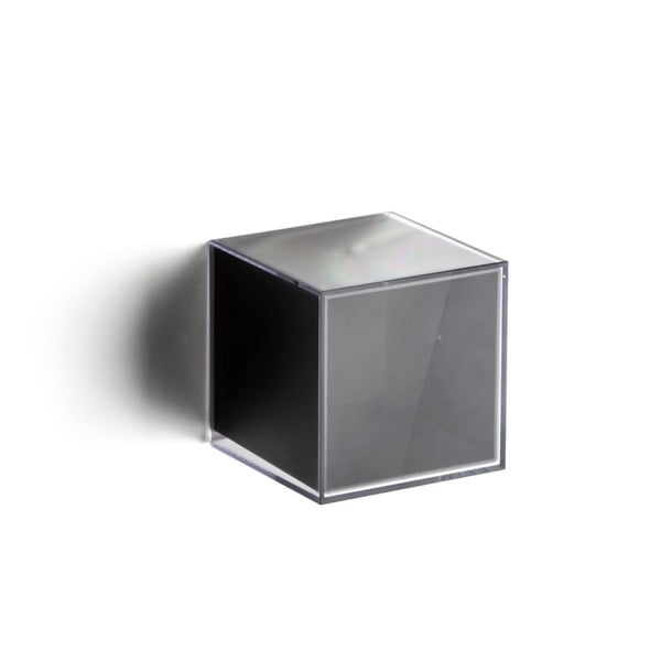 Čierna nástenná krabička (uzatvorená) s priehľadným vekom Qualy Pixel Cube