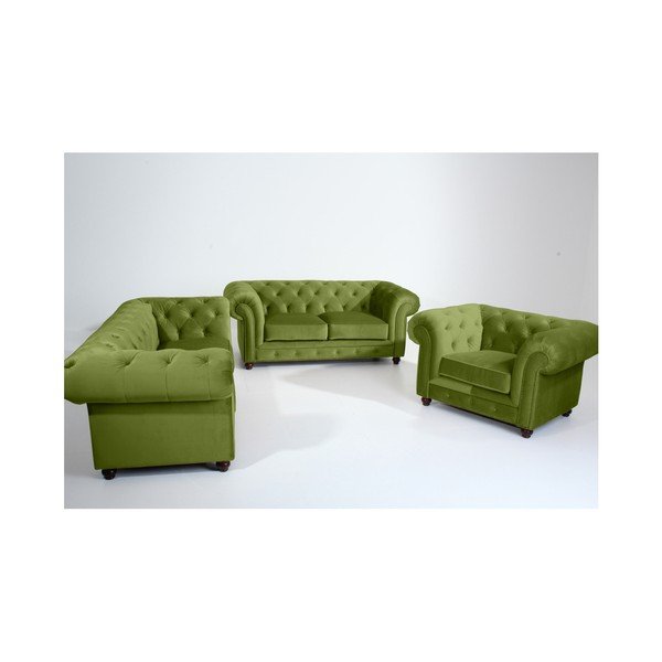 Zelené kreslo Max Winzer Orleans Velvet-image-1