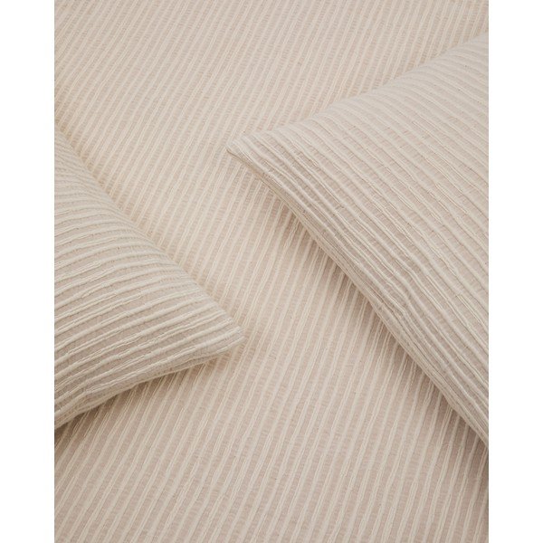 Béžový prešívaný pléd zo žakára 240x260 cm Vindi – Kave Home-image-4