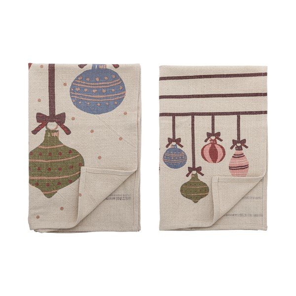 Bavlnené utierky v súprave 2 ks s vianočným motívom 71x45 cm Ornamentia – Bloomingville-image-2